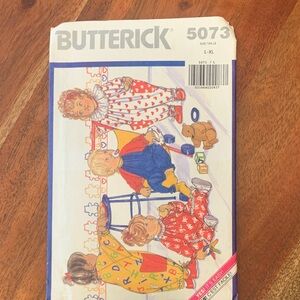 3for$15 Butterick Children’s jumpsuit  Pattern with Colorful Designs